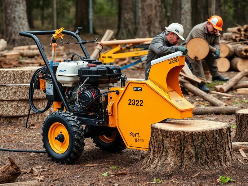 Heavy-duty tracked stump grinder for large stumps