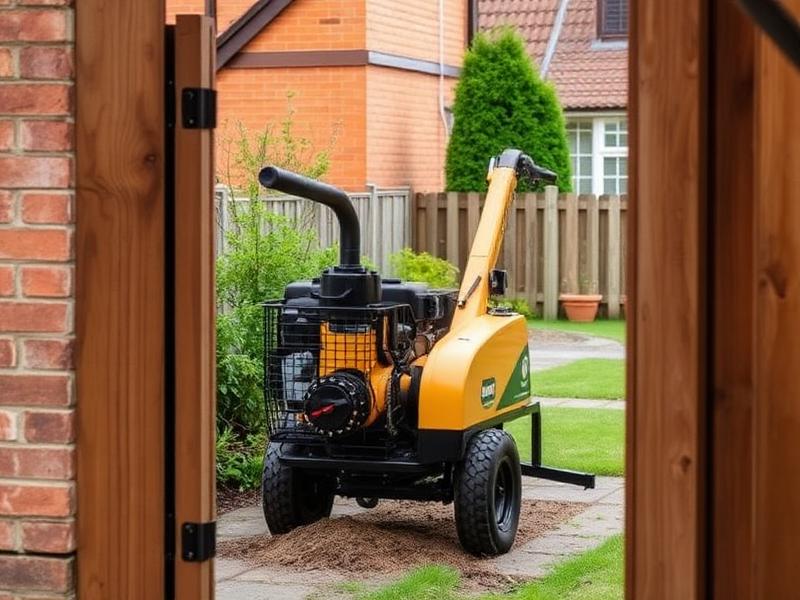 Pedestrian stump grinder suited to narrow access